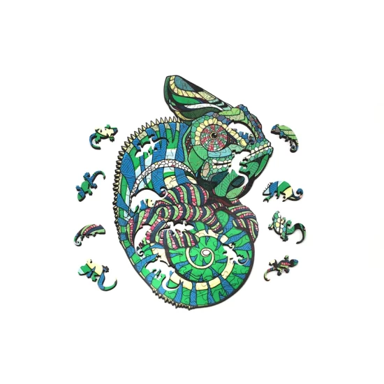 Eco Wood Art (Ewa) Houten Legpuzzel Kameleon/ Chameleon 1119 37X28X05Cm Wooden Box