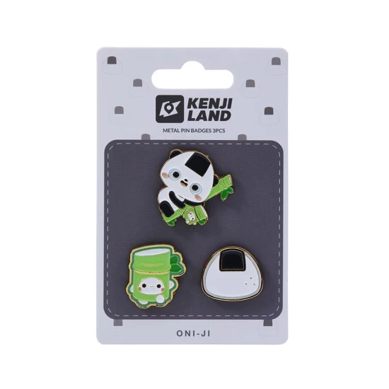 Pin Badges Metal 3Pcs - Kland Oni - Ji