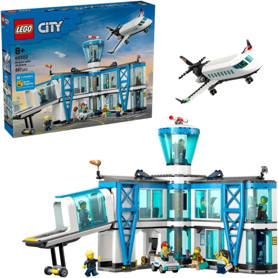 City Flughafen Mit Flugzeug