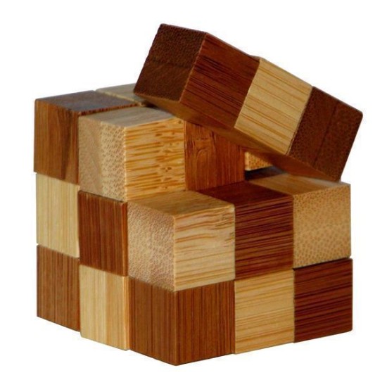 3D Bamboo Breinpuzzel Snake Cubes ** 3D Bamboo Breinpuzzel Snake Cubes **