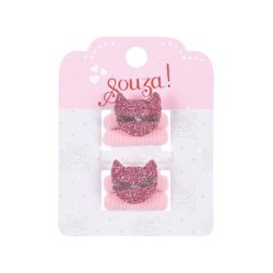 Haarelastiek Kat Roze (4 Stuks Kaartje 1 Kaartje) Haarelastiek Kat Roze (4 Stuks Kaartje 1 Kaartje)