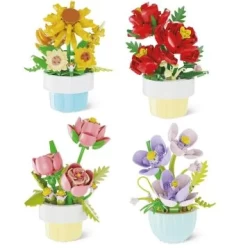 Brick Garden Flower 10 Cm 4 Assorti Brick Garden Flower 10 Cm 4 Assorti