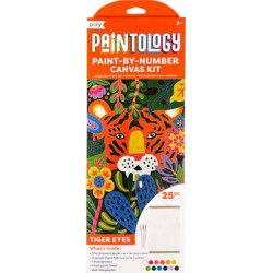 Ooly - Paintology Paint By Number Canvas Kit - Tiger Eyes Ooly - Paintology Paint By Number Canvas Kit - Tiger Eyes