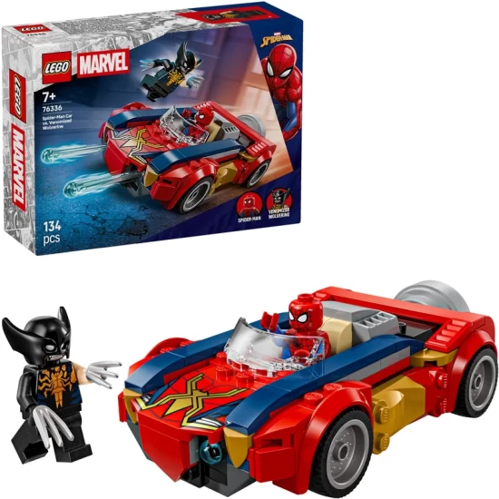 Spider-Man Car Vs. Venomized Wolverine 76336