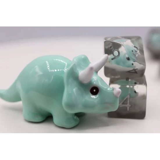 Baby Triceratops Rpg Dice Set