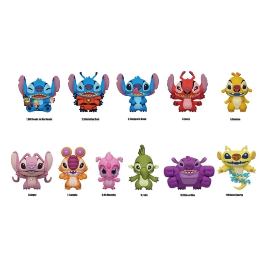 Lilo & Stitch Pvc Bag Clips Serie 5 Display (24)