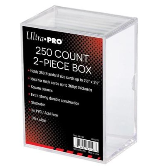 Upper Deck - 2-Piece 250 Count Clear Card Storage Box