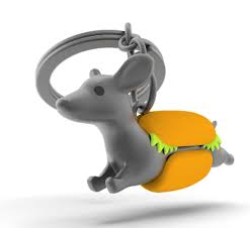 Dachshund Hotdog Keyring Dachshund
