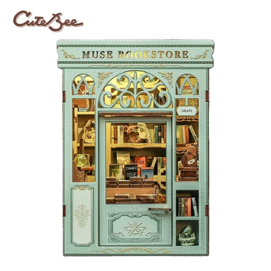 Cutebee Diy Booknook Muse Bookstore Bjaa201125105X17Cm