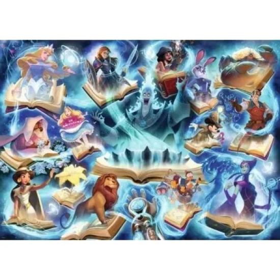 Disney Lorcana Jigsaw Puzzle Glimmers Of The Realm: Sapphire (1000 Pieces)