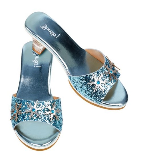 Slipper H.heel Ice Queen L.blue Metallic Sz 27/28 (1 Pair)