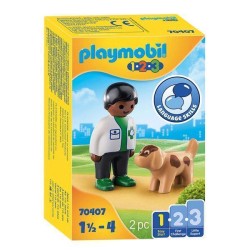 Playmobil 1.2.3. Dierenarts Met Hond - 70407 Playmobil 1.2.3. Dierenarts Met Hond - 70407