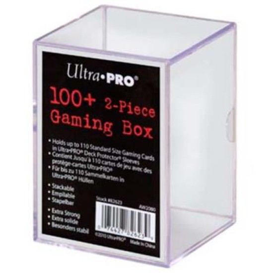 Upper Deck - 2-Piece Storage Box - For 100 And  Cards - Clear