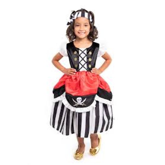 Little Adventures - Pirate Dress With Headband (3-5 Yrs (M))
