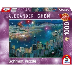 Vuurwerk Boven Hong Kong 1000 Stukjes - Puzzel Vuurwerk Boven Hong Kong 1000 Stukjes - Puzzel