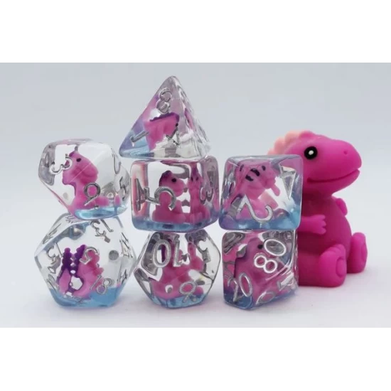 Pink T-Rex Rpg Dice Set