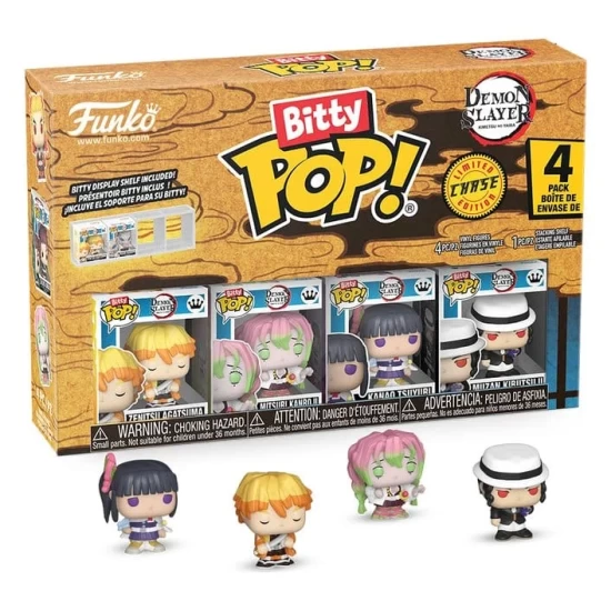 Demon Slayer: Kimetsu No Yaiba Bitty Pop! Vinyl Figure 4-Pack Zenitsu 25 Cm