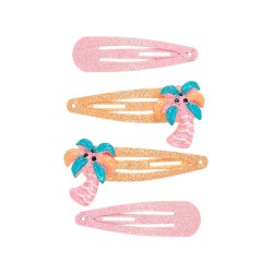 Haar Clip Nieke Palmboom (4 Stuks Kaart 1 Kaart)