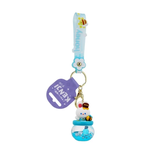 Keyring Honey Jar Blue
