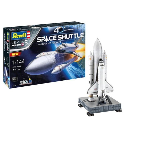Cadeauset Space Shuttle & Booster Raketten 40Th. Revell Modelbouwpakket Met Basisaccessoires Cadeauset Space Shuttle & Booster Raketten 40Th. Revell Modelbouwpakket Met Basisaccessoires