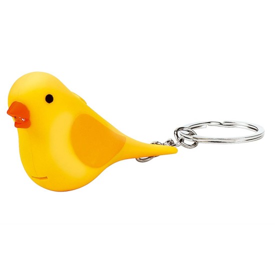 Sleutelhanger Vogel Met Licht En Geluid 6 Assorti