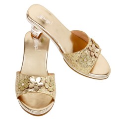 Slipper H.heel Ellina Gold Metallic Sz 24/25 (1 Pair)
