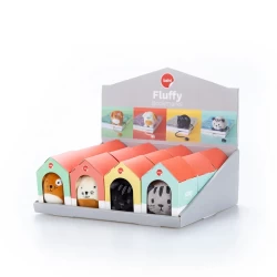 Boekleggerfluffy Animalsdisplay X12Polyester Boekleggerfluffy Animalsdisplay X12Polyester