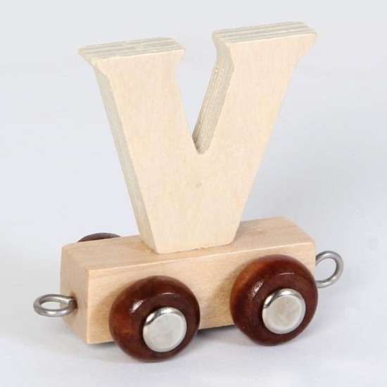 Small Foot - Houten Lettertrein - V Small Foot - Houten Lettertrein - V