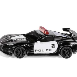 Siku Chevrolet Corvette Zr1 Police Metaal/Kunststof Zwart/Wit Motorkap Kan Open Amerikaanse Politieauto Siku Chevrolet Corvette Zr1 Police Metaal/Kunststof Zwart/Wit Motorkap Kan Open Amerikaanse Politieauto