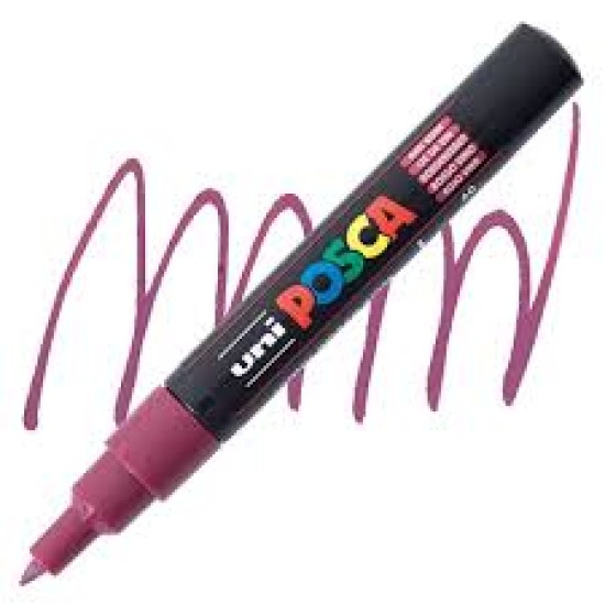 Posca Verfmarker (Conisch) Extra Fijn: Wijnrood