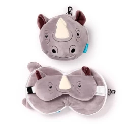 Relaxeazzz Neushoorn Rond Reiskussen & Slaapmasker Relaxeazzz Neushoorn Rond Reiskussen & Slaapmasker