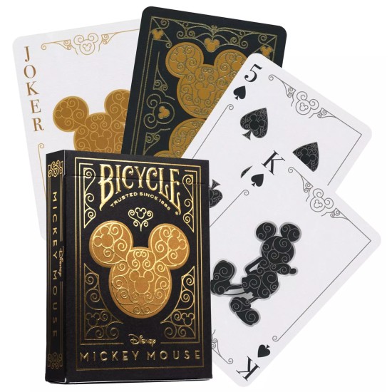 Pokerkaarten Bicycle- Mickey Black/Gold