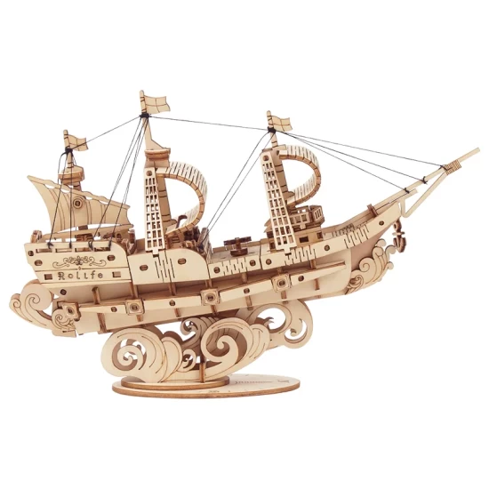 Robotime 3D Houten Puzzel Sailing Ship Tg305 2046X12Cm