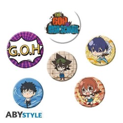 The God Of High School - Badge Pack - Jin Mori & Friends X4 The God Of High School - Badge Pack - Jin Mori & Friends X4