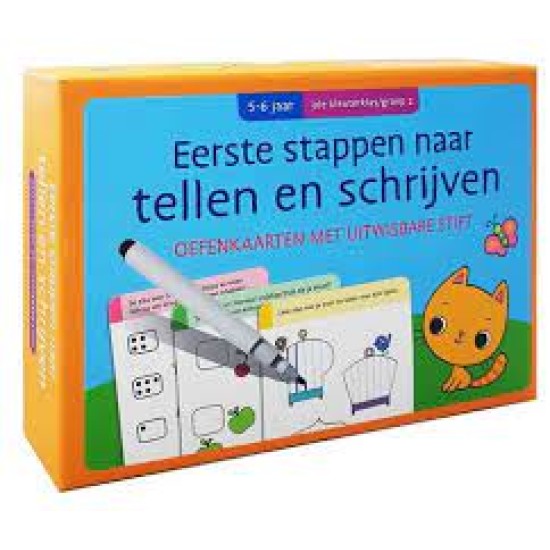Oefenkaarten Met Uitwisbare Stift - Eerste Stappen Naar Tellen En Schrijven (5-6 J.) 3De Kleuterklas