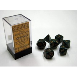 Dice Set Opa Poly Dust Green/Copper (7) Dice Set Opa Poly Dust Green/Copper (7)