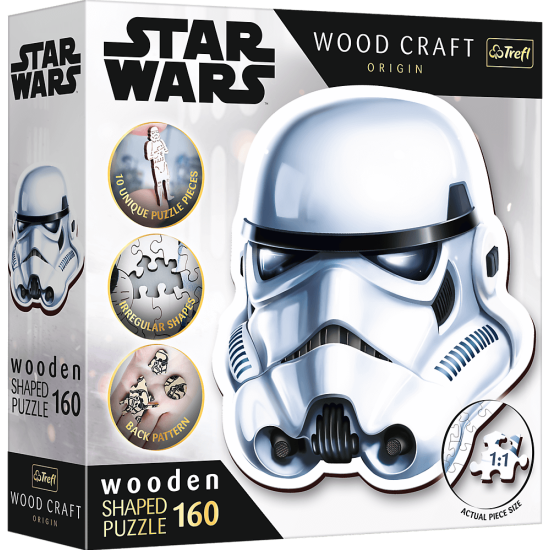 Trefl 160 Wooden Shaped Puzzles - Stormtrooper's Helmet / Lucasfilm Star Wars Fsc Mix 70%