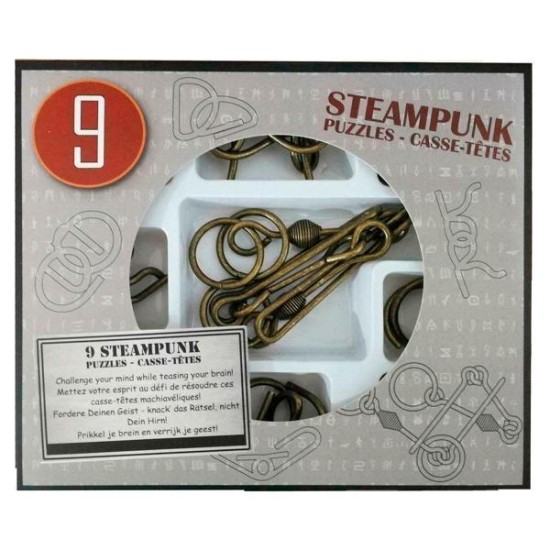 Steampunk Breinpuzzels Grijs 9St.