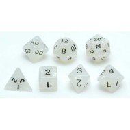 Dobbelstenen Set Wit Marmer/Parelmoer