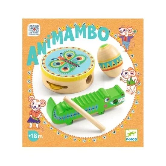 Set Of Percussions : Tambourine Maracas Guiro