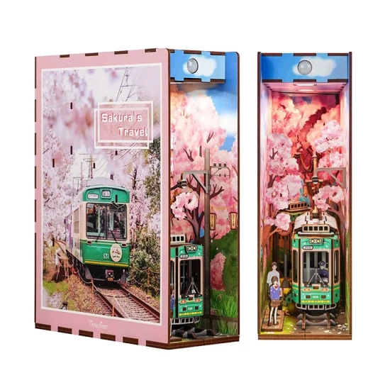Tonecheer Diy Book Nook Sakuras Travel Bookend Tq119 18X8X245Cm
