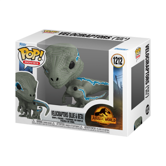 Jurassic World 3 Pop! Movies Vinyl Figure Blue  And  Beta 9 Cm