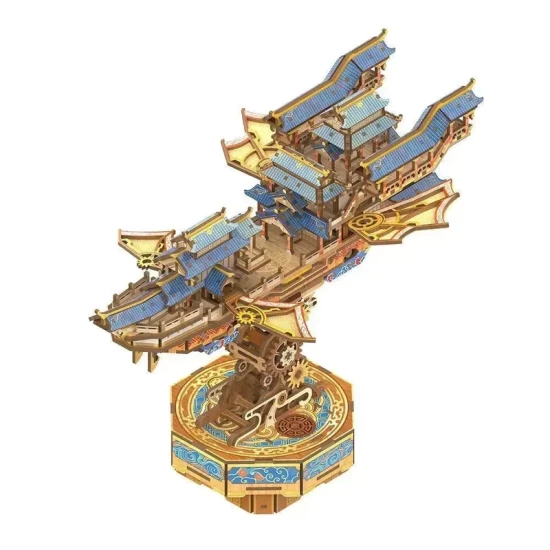 Tonecheer Diy 3D Houten Puzzel Wind Voyager Tq421 29871X20Cm